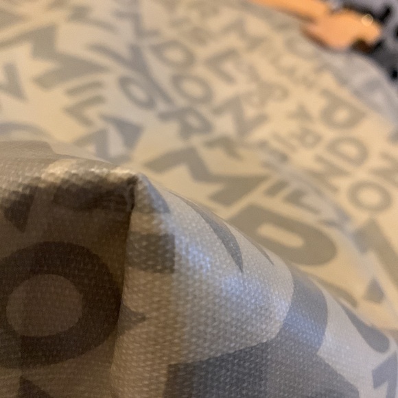 b-tL Extra Large Coated Canvas Tote Bag w/ Leather Straps - Picture 14 of 15